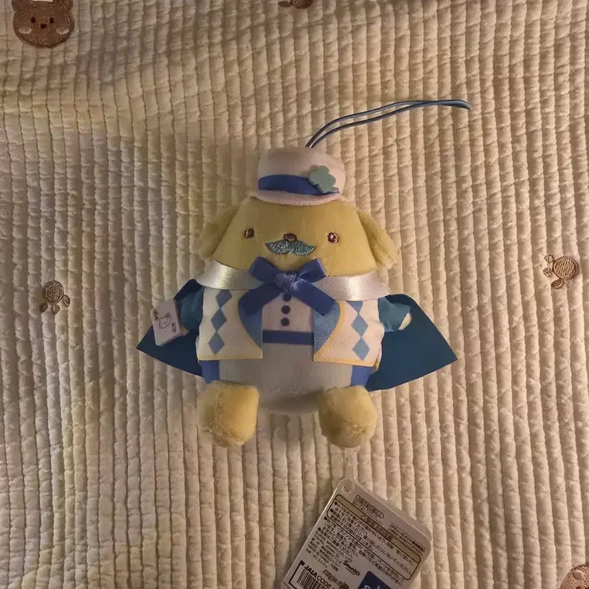 [BUNJANG] Sanrio Pompompurin Blue Diamond Phantom Thief Doll Keychain / 산리오 폼폼푸린 블루 다이아 괴도 인형키링