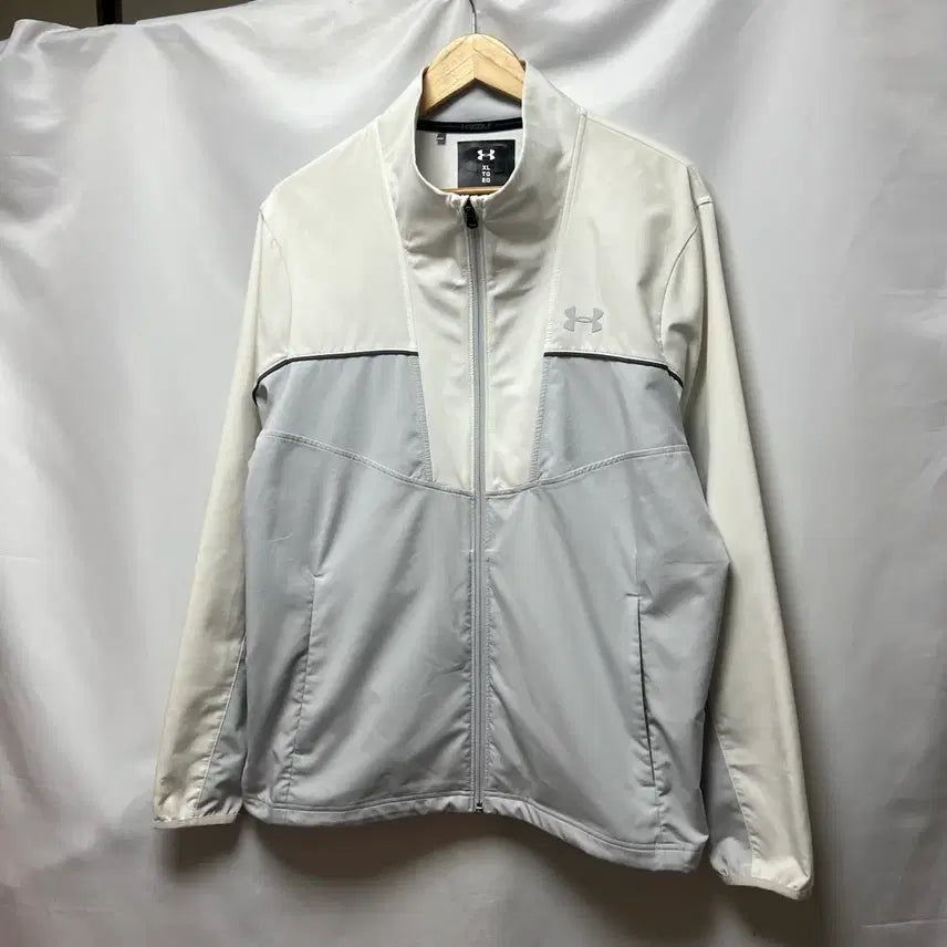 [SOLD OUT] [정품/XL] 언더아머 우븐 스톰핏 화이트 그레이 바람막이