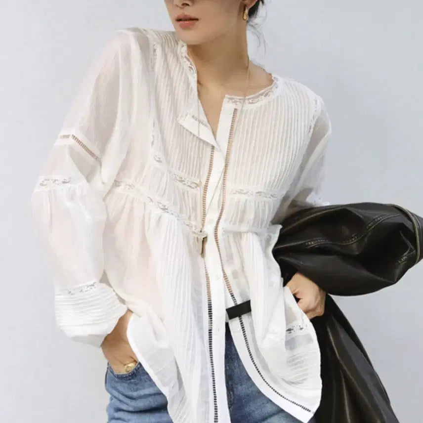 [BUNJANG] H.Mode Ivory Blouse / 에이치모드 블라우스