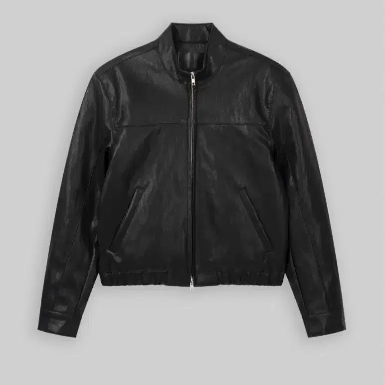 [SOLD OUT] BOWLOW 크롭 스탠드카라 레더 자켓 XL