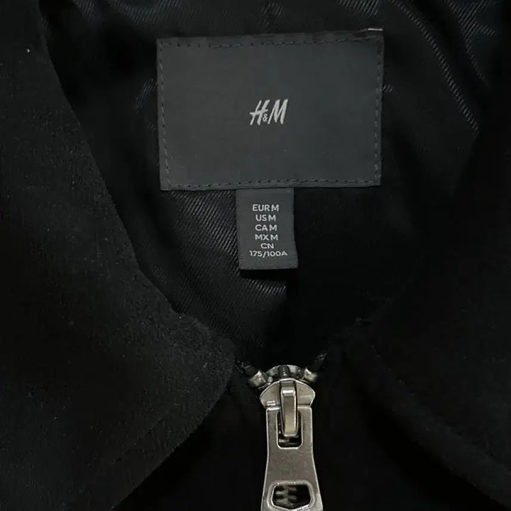 [BUNJANG] H&amp;M Black Faux Suede Blouson Jacket / H&amp;M 블랙 페이크스웨이드 블루종 자켓