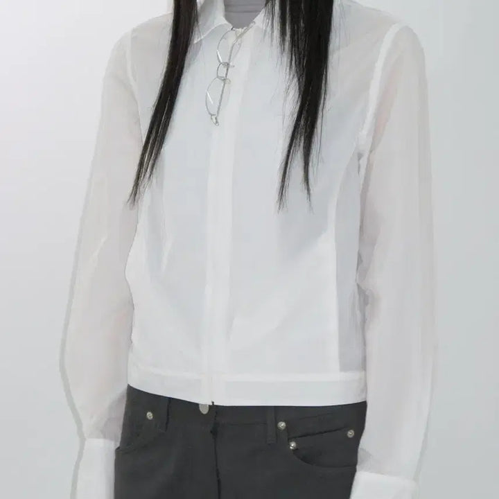 [BUNJANG] REPOS Nylon Jumper Shirt White / repos 리포스 NYLON JUMPER SHIRTS WHITE