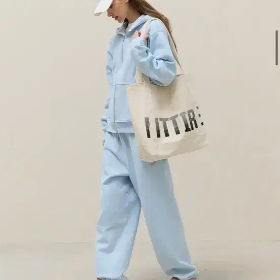 [BUNJANG] Matire Ivory Tote Bag / 마티레 로고 아이보리 토트백 에코백 블랙업 전소미 에프터먼데이 데일리쥬