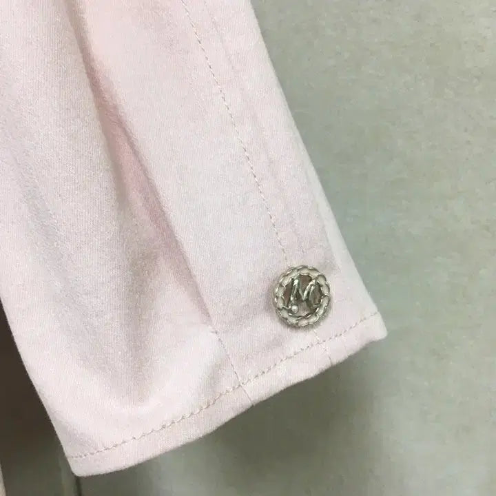 [BUNJANG] 한섬 마인 정품  이태리원단 트위드 핑크 반팔 퍼프소매 원피스 / 한섬 마인 정품  이태리원단 트위드 핑크 반팔 퍼프소매 원피스
