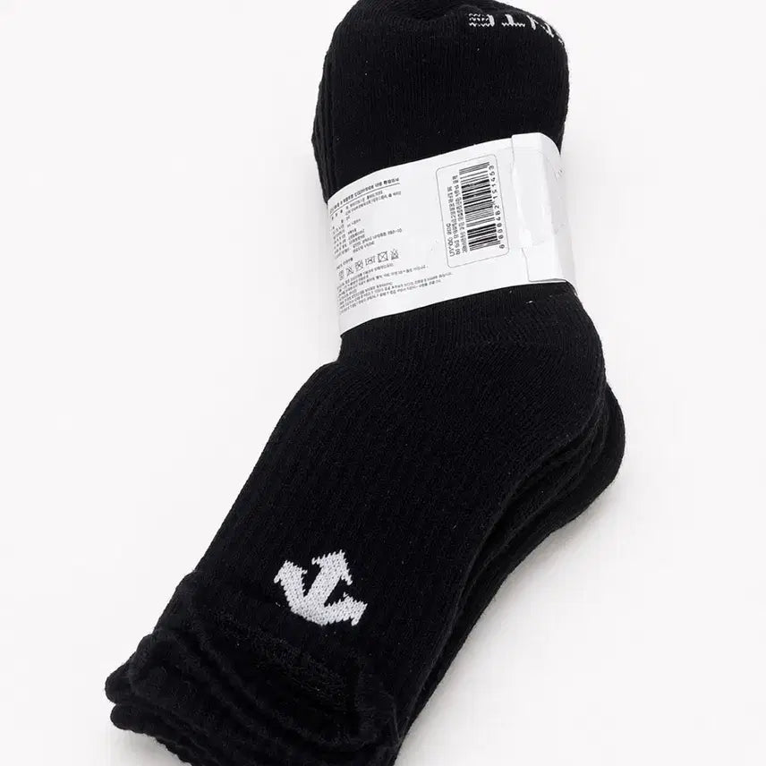 [SOLD OUT] (새상품/이중바닥)정품 데상트 여성중목양말 블랙2세트10켤레(23-25)