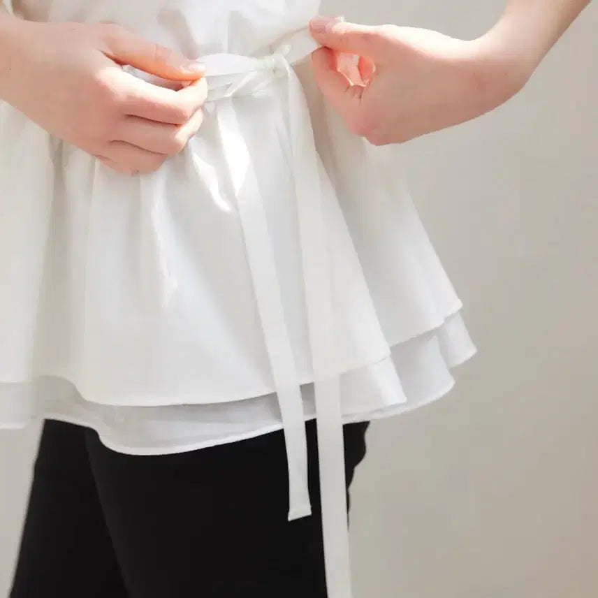 [BUNJANG] Wearest Sheer Bustier Layered Blouse / wearest 쉬어 뷔스티에 블라우스 레이어드 블라우스