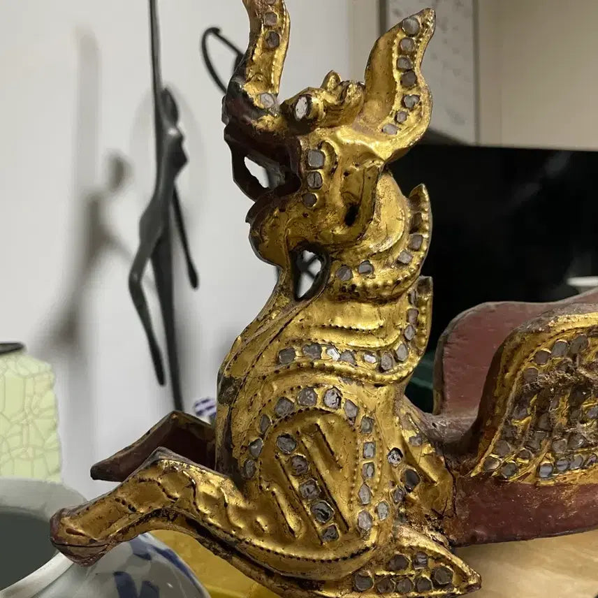 [BUNJANG] Antique Wooden Dragon Ornament / 골동 용도연대미상 용나무장식 15만