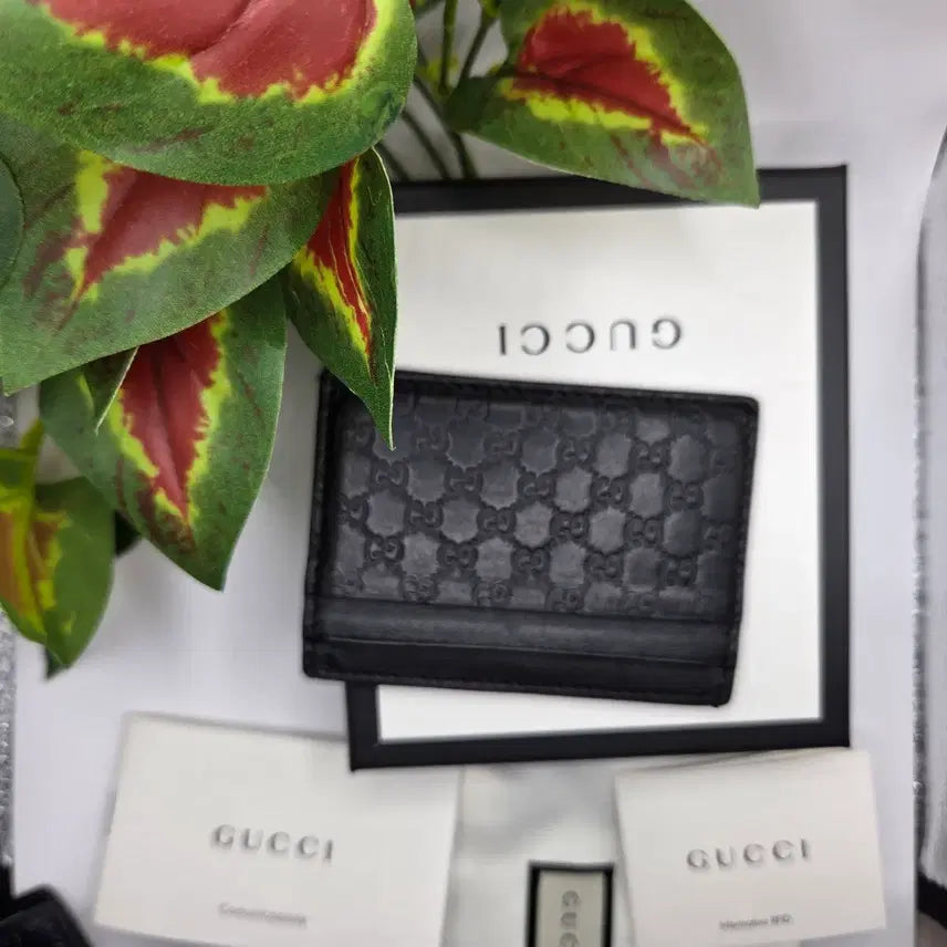 [BUNJANG] Gucci Micro GG Shima Leather Bifold Wallet / [새상품급/블랙]구찌 마이크로 GG 시마 가죽 반지갑 블랙