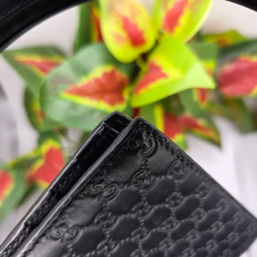 [BUNJANG] Gucci Micro GG Shima Leather Bifold Wallet / [새상품급/블랙]구찌 마이크로 GG 시마 가죽 반지갑 블랙
