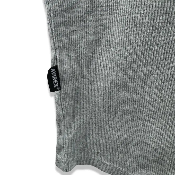 [SOLD OUT] 아비렉스 그레이 헨리넥 반팔티3075