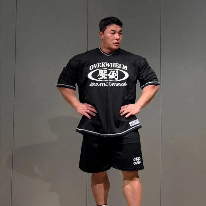 [SOLD OUT] 압도 럭비티 블랙 m사이즈 반팔