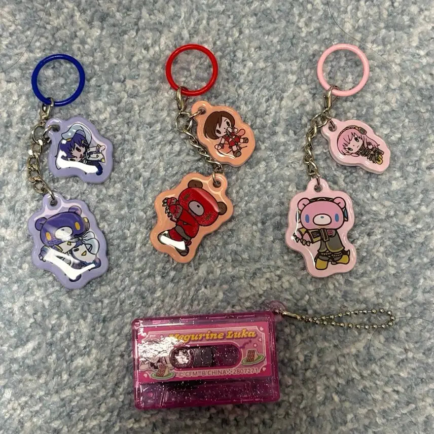 [BUNJANG] Vocaloid Gloomy Bear Gacha Keyring Set / 보컬로이드 글루미베어 가챠 키링 메구리네 루카 카이토 메이코 메지루시