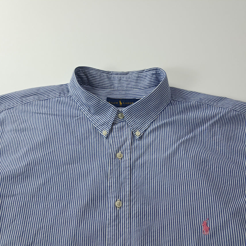 [SOLD OUT] CK355 3XB 폴로 90s 스트라이프 시어서커 반팔 셔츠 남방