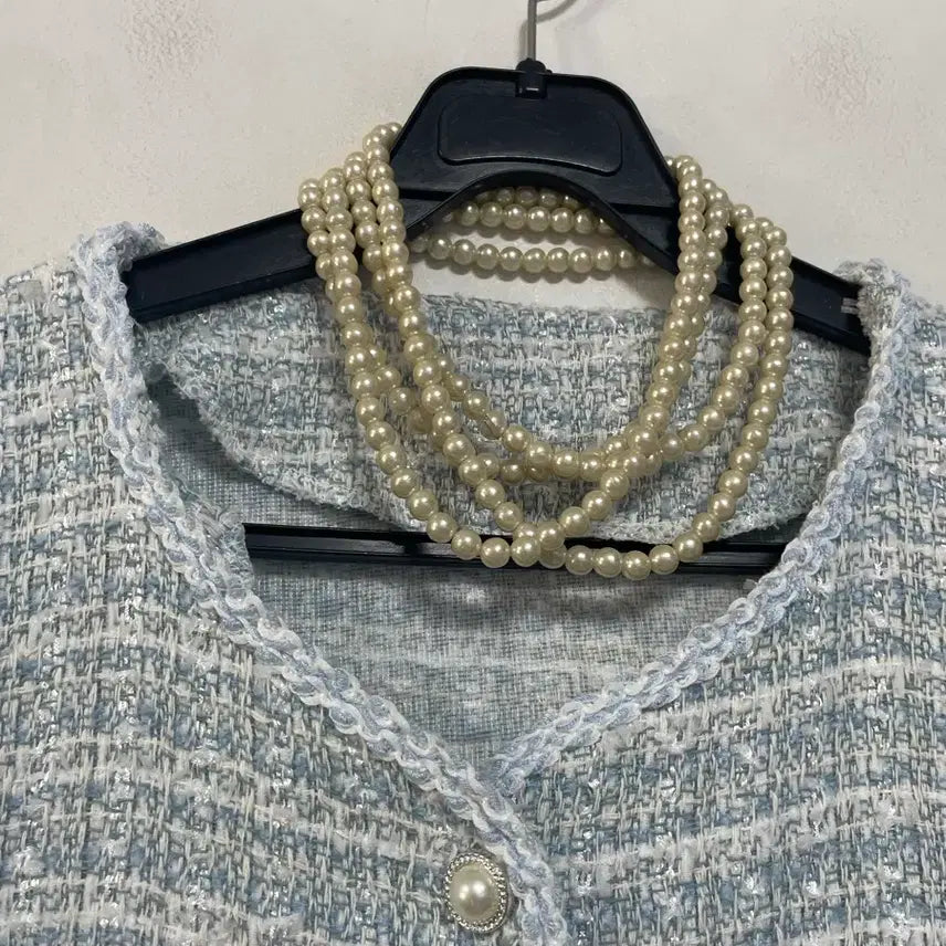 [BUNJANG] N6222 Tweed Jacket / 초특가새)N6222 노카라 트위드 자켓.세미크롭