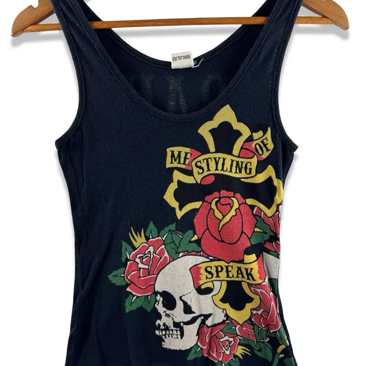 [BUNJANG] Punk Skull Sleeveless Top / JPN 펑크 스컬 슬리브리스3081