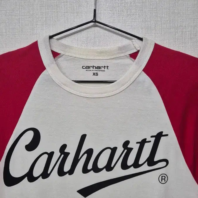 [BUNJANG] Carhartt Raglan Long Sleeve Red/White / 칼하트 롱슬리브 래글런 레드/화이트
