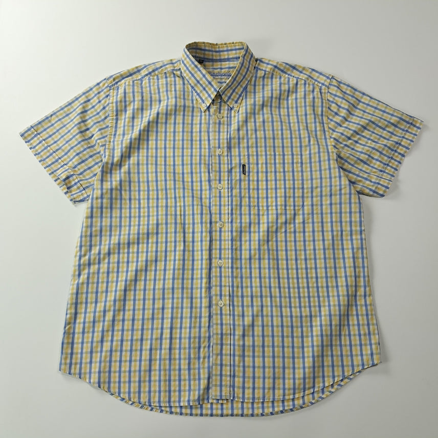 [BUNJANG] CK365 2XL 바버 00s 옐로우 블루 멀티 체크 반팔 셔츠 남방 / CK365 2XL 바버 00s 옐로우 블루 멀티 체크 반팔 셔츠 남방