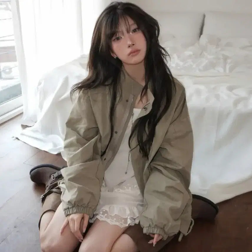 [BUNJANG] 세트 모디무드 나시 원피스+버터 하프 숏 야상 / 세트 모디무드 나시 원피스+버터 하프 숏 야상