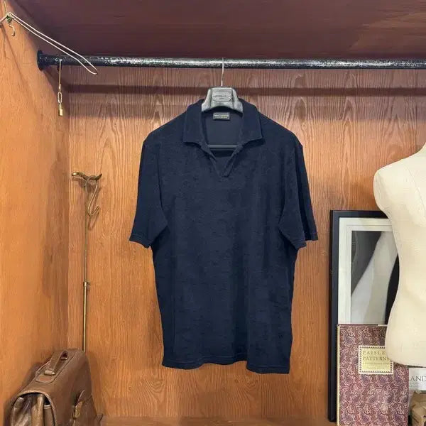 [SOLD OUT] 뉴앤링우드 테리코튼 오픈칼라 티셔츠 105