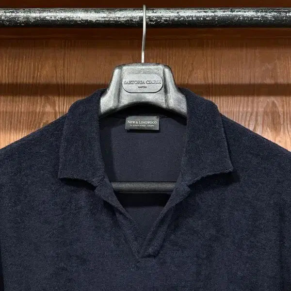 [SOLD OUT] 뉴앤링우드 테리코튼 오픈칼라 티셔츠 105