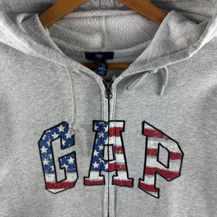 [SOLD OUT] 갭 성조기 그레이 후드집업3087