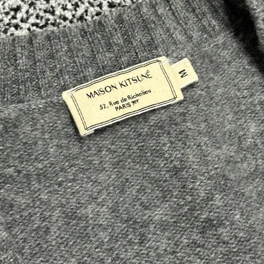 [SOLD OUT] [ 메종키츠네 ] 정품 / 남성95-100 / 니트 폭스 패치 가디건