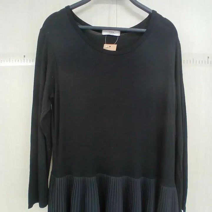 [BUNJANG] Black Pleated Long Dress / 블랙 플리츠 롱 원피스