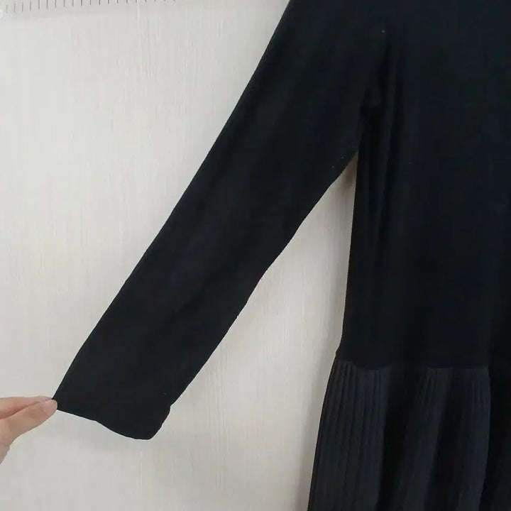[BUNJANG] Black Pleated Long Dress / 블랙 플리츠 롱 원피스