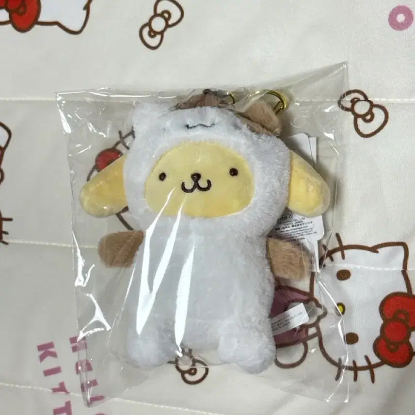 [BUNJANG] Sanrio Pompompurin Muffin Mascot Keyring / 산리오 사랑하는 친구와 함께 시리즈 폼폼푸린 머핀 마스코트 인형 키링