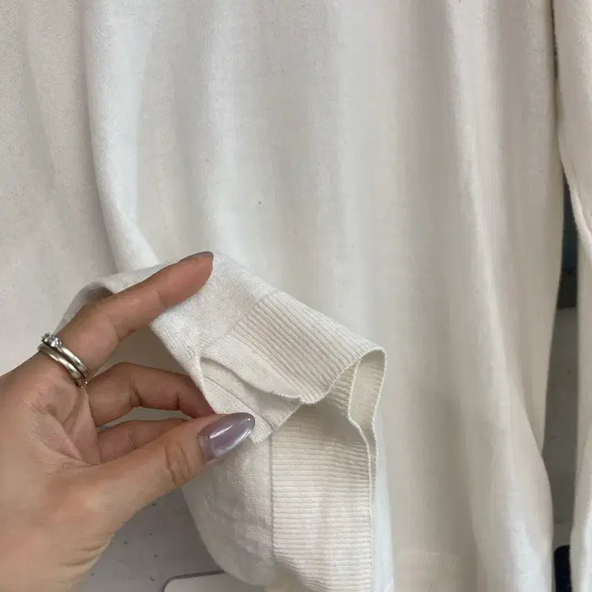 [BUNJANG] 폴로 랄프로렌 화이트 니트 스웨터 피마코튼 얇은니트 / 폴로 랄프로렌 화이트 니트 스웨터 피마코튼 얇은니트