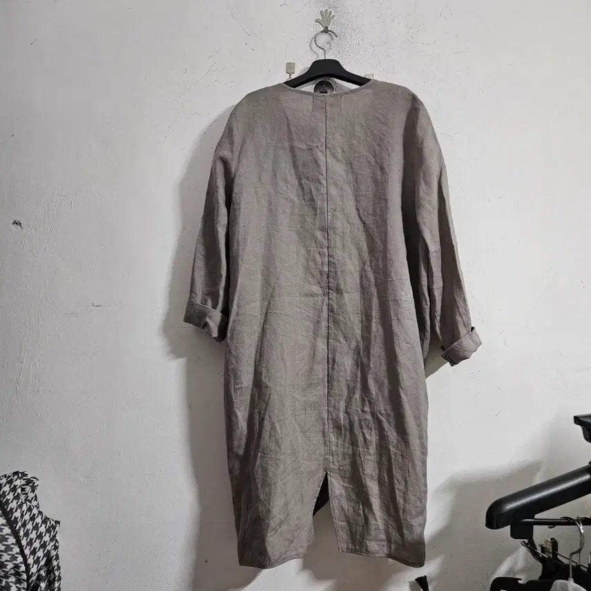 [BUNJANG] NENO Linen Long Cardigan / NENO 린넨 지퍼 롱 가디건