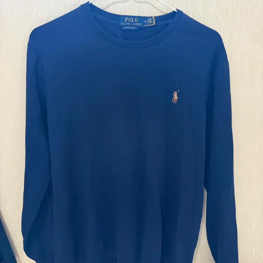 [SOLD OUT] 폴로 랄프로렌 네이비 커스텀 슬림핏 긴팔 티셔츠 M
