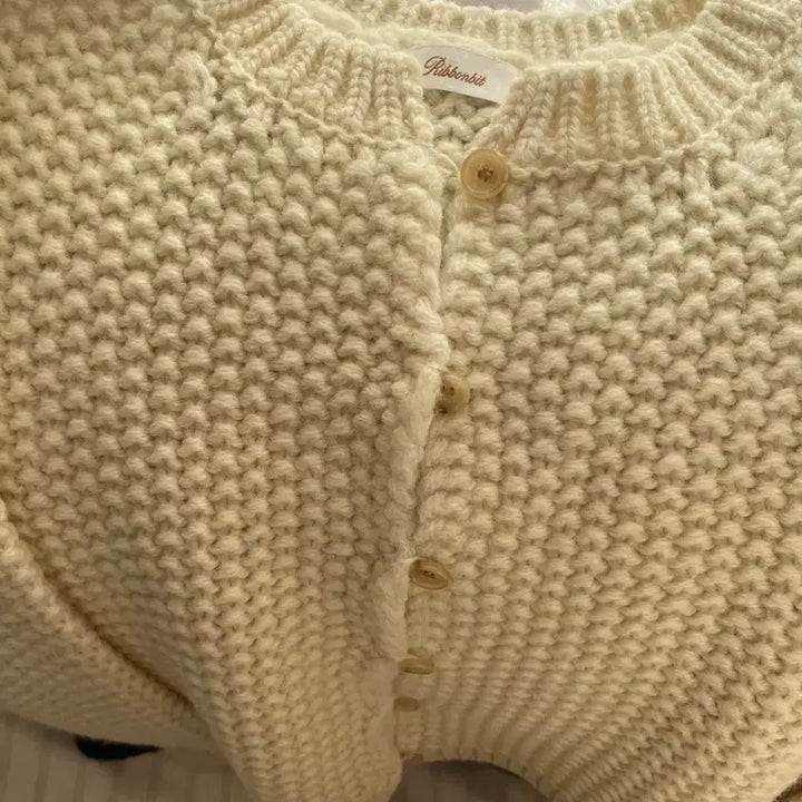 [BUNJANG] Ribbonbit Teddy Knit Cardigan / 리본빛 테디가디건(Teddy Knit Cardigan)