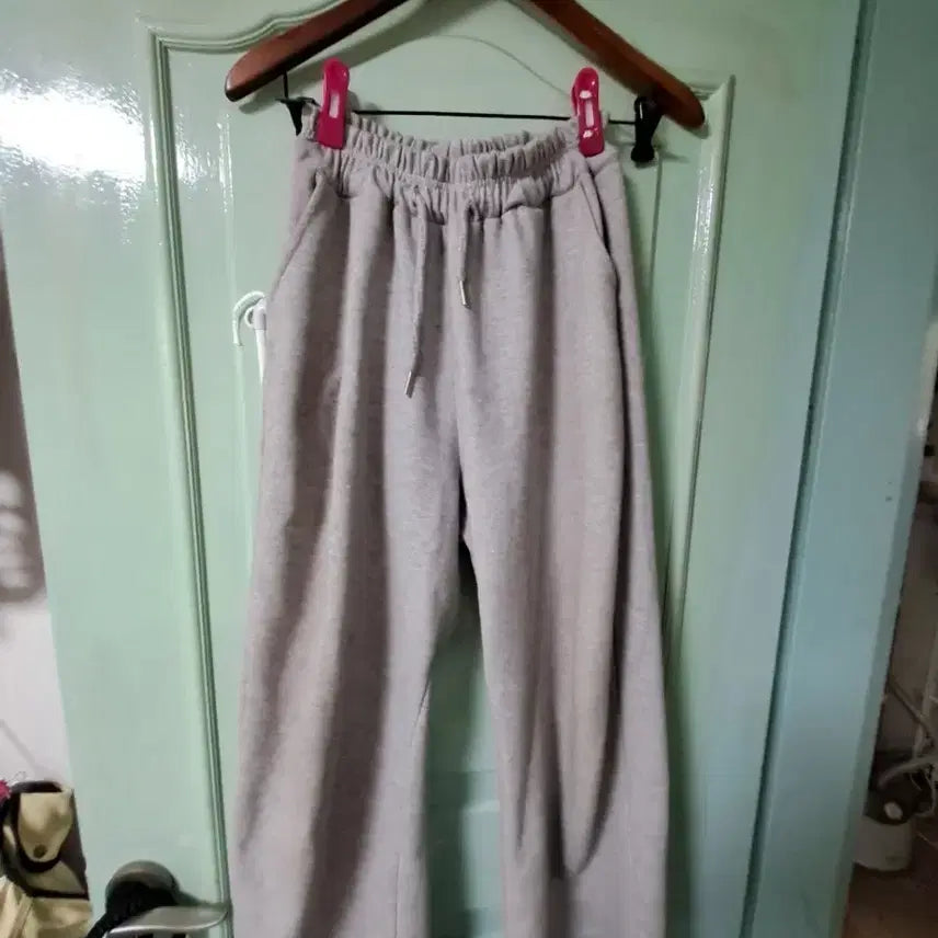 [BUNJANG] Gray Training Wide Pants / 회색 트레이닝 와이드 팬츠