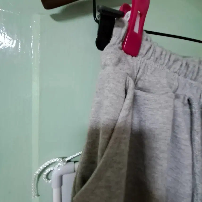 [BUNJANG] Gray Training Wide Pants / 회색 트레이닝 와이드 팬츠