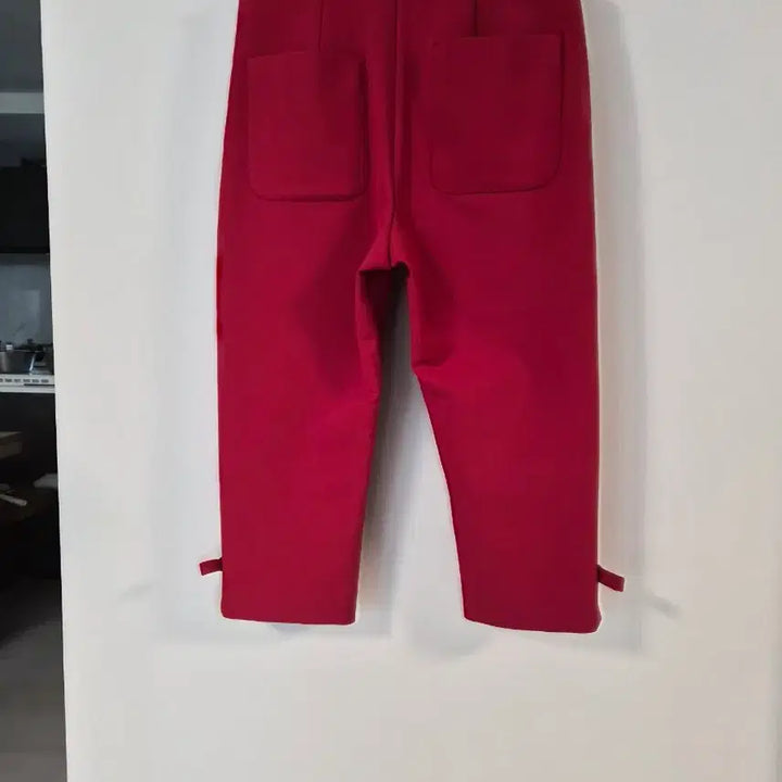[BUNJANG] Mardi Mercredi Ribbon Slit Pants (Red) / [정품]새상품 마르디 메크르디 밑단 리본 슬릿 팬츠 (레드)