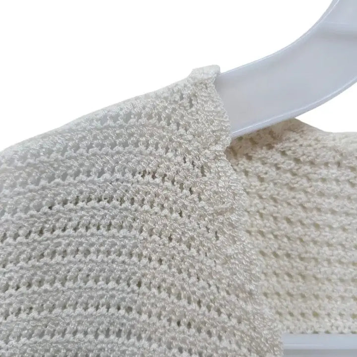 [BUNJANG] Lacoste Beige Cotton Knit Sweater / 라코스테 일본정품 베이지 컬러 면100퍼 니트