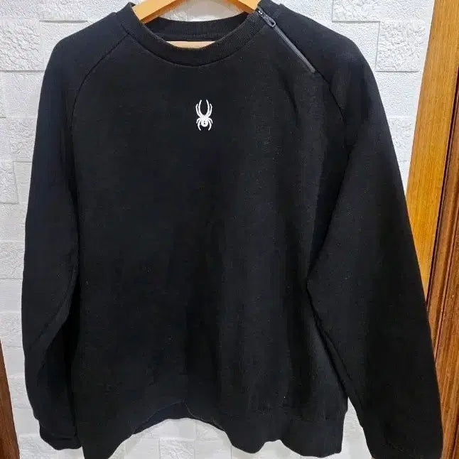 [BUNJANG] Spider Black Fleece Sweatshirt 2XL / 스파이더 검정색 맨투맨 티셔츠 기모 2XL
