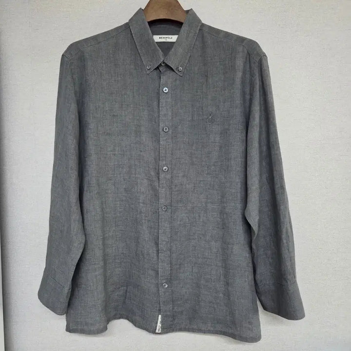 [SOLD OUT] 빈폴 남성 린넨 칠부소매셔츠 그레이 110(105권장)