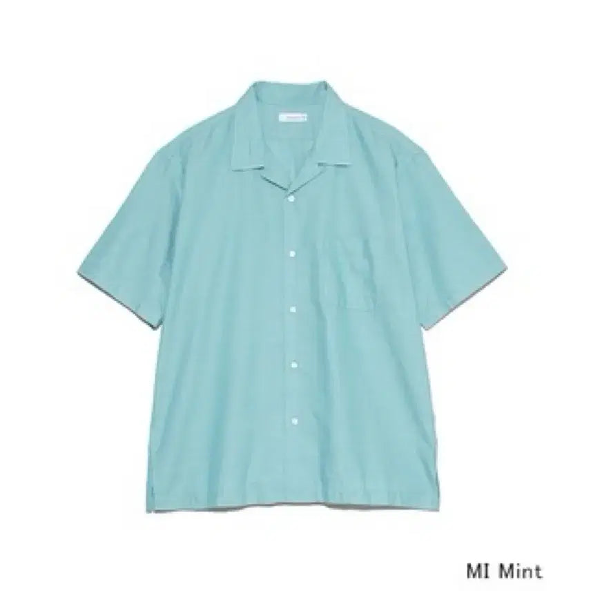 [BUNJANG] Nanamica Panama Short Sleeve Shirt Mint / [XL][110] 나나미카 오픈카라 파나마 숏슬리브 셔츠 민트