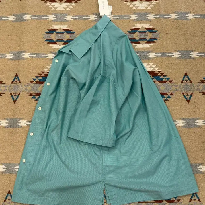 [BUNJANG] Nanamica Panama Short Sleeve Shirt Mint / [XL][110] 나나미카 오픈카라 파나마 숏슬리브 셔츠 민트