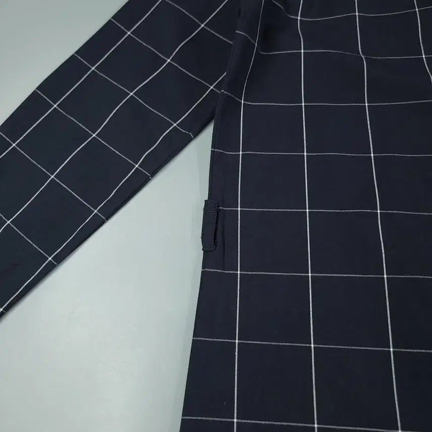 [BUNJANG] Lacoste Check Pattern Dress / 라코스테 블랙 화이트 배색 그리드 윈도우 체크패턴 톤톤 크록로고 체스트포