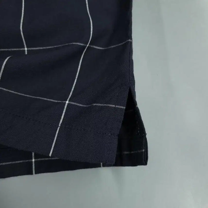 [BUNJANG] Lacoste Check Pattern Dress / 라코스테 블랙 화이트 배색 그리드 윈도우 체크패턴 톤톤 크록로고 체스트포