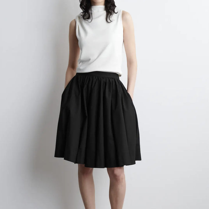 [BUNJANG] COS Black Cotton Midi Skirt / 코스 블랙 코튼 미디 스커트
