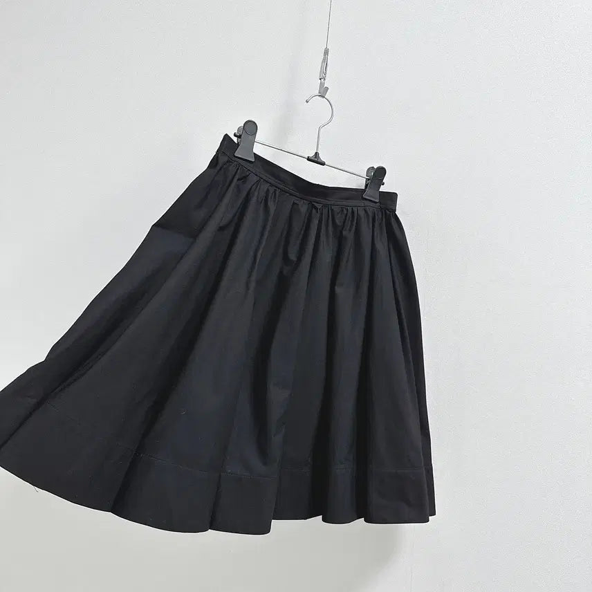 [BUNJANG] COS Black Cotton Midi Skirt / 코스 블랙 코튼 미디 스커트
