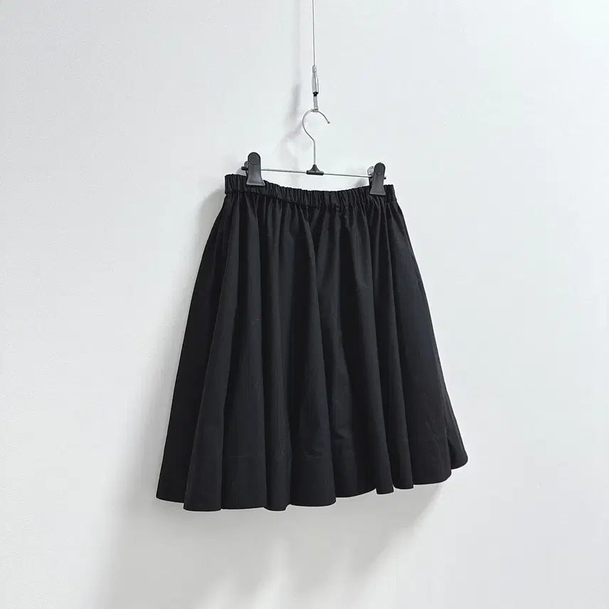 [BUNJANG] COS Black Cotton Midi Skirt / 코스 블랙 코튼 미디 스커트