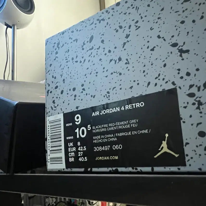 [SOLD OUT] 나이키 에어 조던4 브레드 270 나코탭새상품 시세이하
