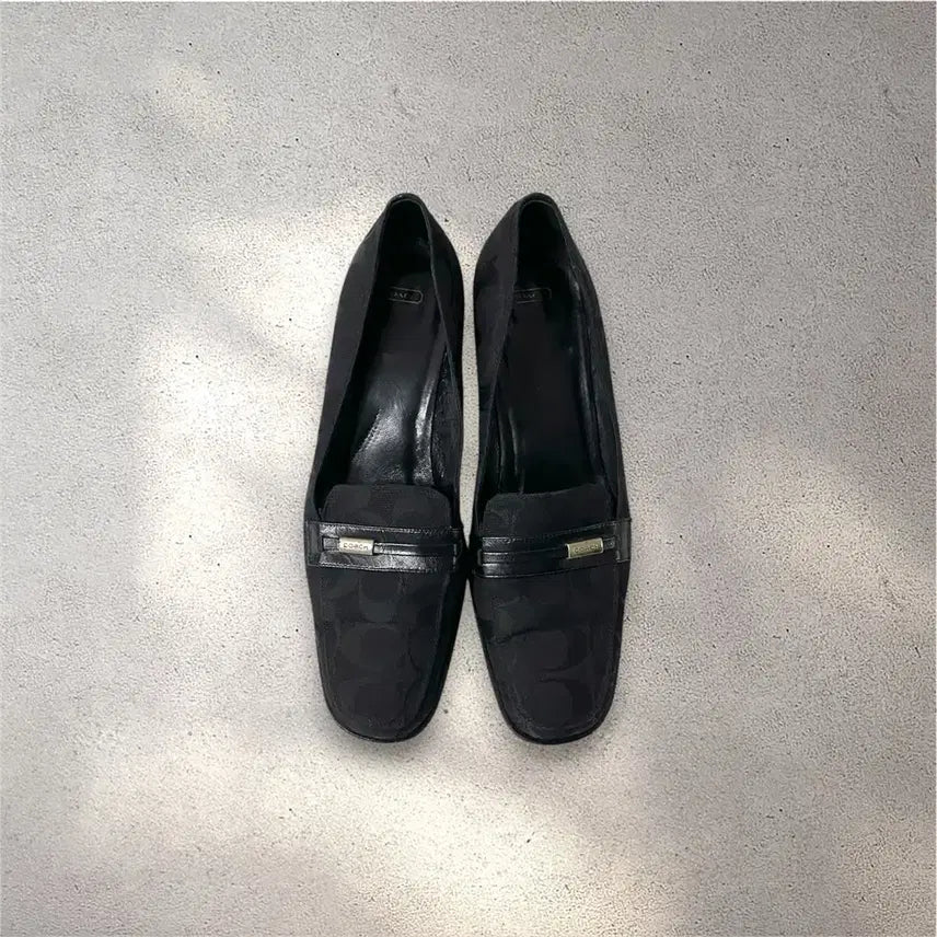 [BUNJANG] Coach Signature Canvas Pumps / [240] 코치 시그니처 캔버스 이태리제 펌프스 (No.561)