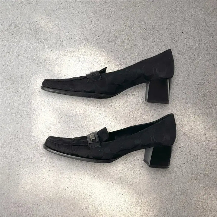 [BUNJANG] Coach Signature Canvas Pumps / [240] 코치 시그니처 캔버스 이태리제 펌프스 (No.561)