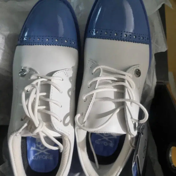 [BUNJANG] G/FORE Golf Shoes White/Blue US 6.5 / 지포어 골프화 화이트/블루 US 6.5(새상품)